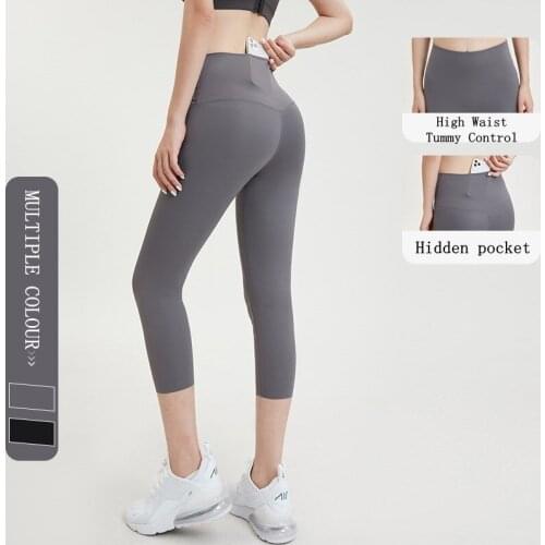 Vansydical Women Seamless Yoga Pants High Waist Sports Leggings Workout Capris Female Crop Gym Leggings Fitness Running Tights