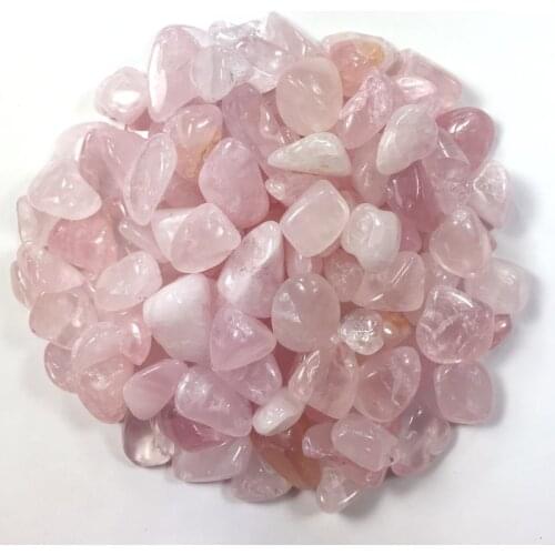 100g New Large Natural Pink Crystal Gravel Rock Madagascar Rose Quartz Gemstone Mineral Specimen Garden Decoration Energy Stone