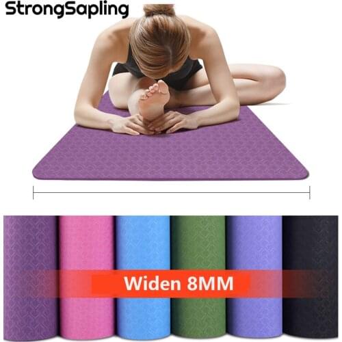 183 * 80CM TPE Yoga Mat 6mm For Beginner Non-slip Mat Yoga Sports Exercise Pad With Position Line For Home Fitness Gymnastics