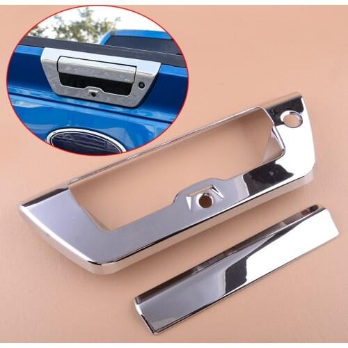 2Pcs/Set Chrome Car Exterior Tailgate Handle Cover Trim Decoration Bezel Fit for Ford F150 2015 2016 2017 2018 2019