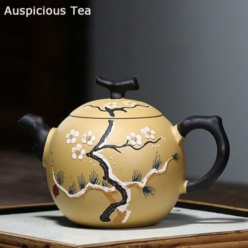 300ml Yixing Boutique Purple Clay Teapots Master Handmade Tea Pot Raw Ore Beauty Kettle Chinese Zisha Tea Set Customized