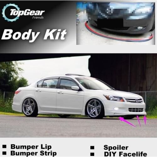 For Honda Inspire Saber Vigor CB CC UA UC CP Bumper Lip / Top Gear Front Spoiler For Car Tuning / TOPGEAR Body Kit + Strip Skirt