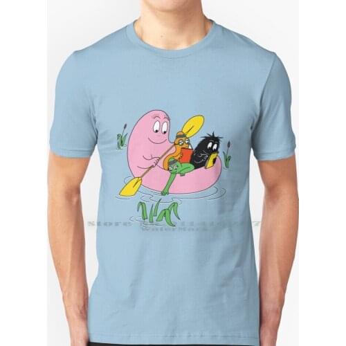 Barbapapa Boat T Shirt 100% Pure Cotton Schmoo Cute Doodle Awesome Kawaii Cheerful Colorful Colourful French Cartoons Cartoon