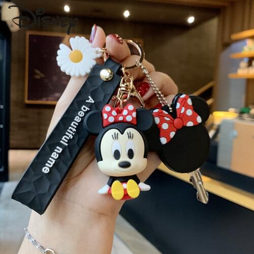 2021 Hot Sale Disney Mickey Keychain Minnie Cartoon Image Children Multifunctional Toy Women Car Key Bag Key Ring Ornaments