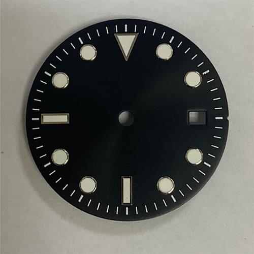 29mm Watch Dial w/ Green Luminous Replacement Part for for ETA2836, 8215, 8205, 2813 movement