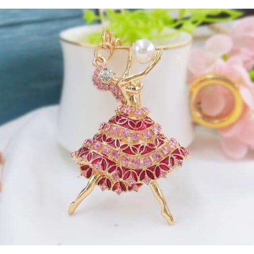 Net Red Ins Pearl Angel Bag Buckle Ballet Girl Exquisite Key Chain Creative Small Gift Handbag Pendant