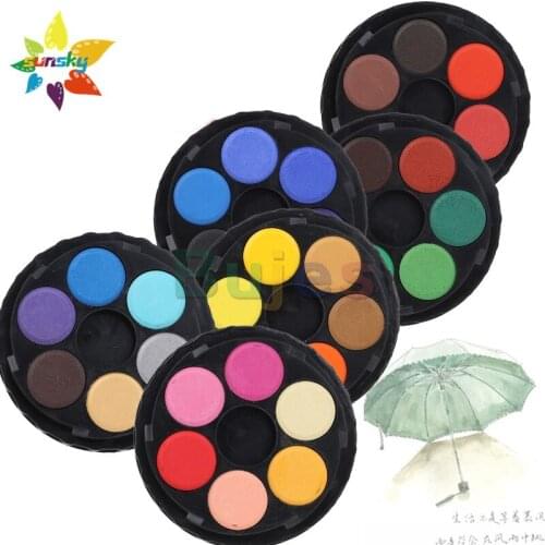 Original Czech KOH-I-NOOR 12/24 color portable round solid pigment solid watercolor pigment professional drawing art supplies