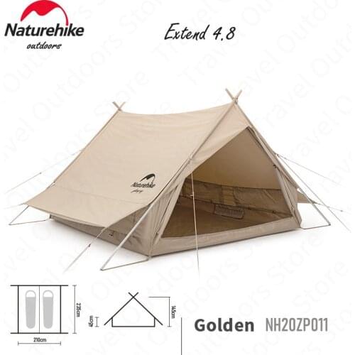 Naturehike Cotton Tent Extend Outdoor Luxury Tent Nordic Vintage Cotton Cabin Small Room Light Luxury Technology Cotton-Cloth