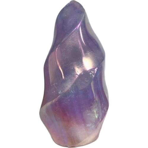 Mineral Plating Flame Natural Quartz Torch Stone Crystal Healing Reiki Home Decor