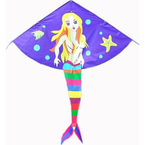 Professional Outdoor Fun Sports Carton Mermaid / Dog Kite/ Kid Kites /With Handle And String Good Flying