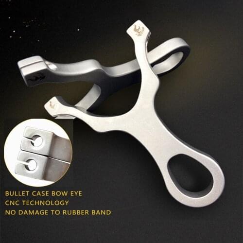 Stainless Steel CNC Machining Slingshot Rapid Fire Precision Outdoor Hunting Gear Professional Dual-purpose Shooting Bow
