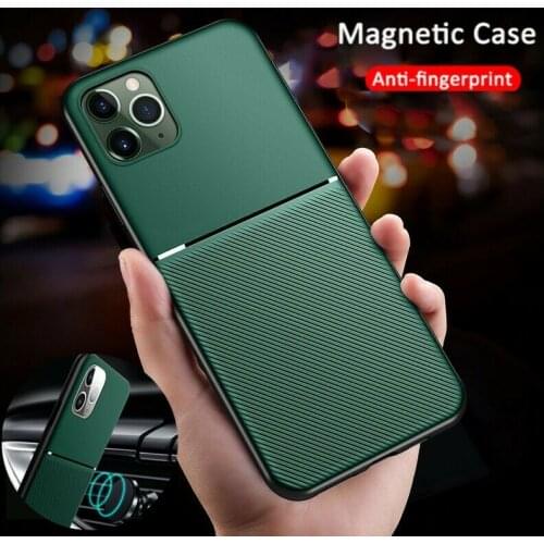 Luxury Retro Leather Case For iPhone 11 Pro Max X XS XR 7 8 6 6S Plus SE 2 2020 Car Magnetic Suction Shockproof Protective Cover