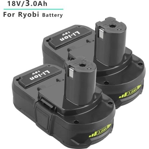 18V 3.0Ah Replacement for Ryobi P108 ONE+ Li-Ion Rechargeable Battery RB18L50 RB18L40 P107 P122 P104 P105 LED Indicator