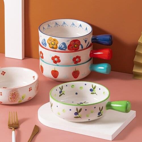 Modern housewives fruit baked rice bowl ceramic baking plate oven utensils