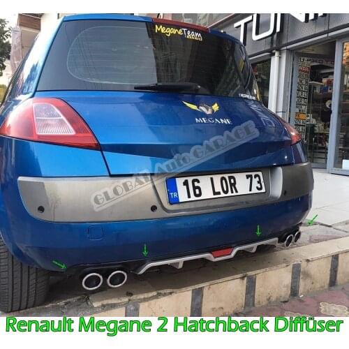 For Renault Megane 2 Hatchback 2002 2003 2004 2005 2006 2007 2008 Diffuser Rear Bumper Extension Attachment Car Auto Universal