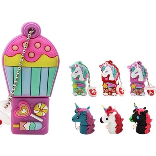 TEXT ME usb2.0 Beautiful colored unicorn usb flash drive usb 2.0 4GB 8GB 16GB 32GB 64GB pendrive gift usb