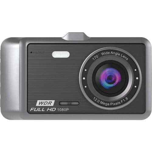 Dash Cam Full 1080p 4.0In Screen Driving Recorder Car Monitor With Front And Rear Record 170° USB Interface Auto Loop Recording