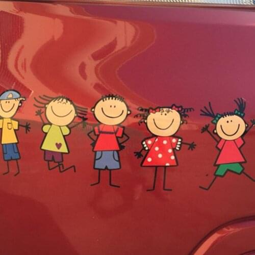 Funny Cartoon Kid Boy Girl Car Sticker Wall Window Body Decal Car Styling Decor Fashion Car Stickers