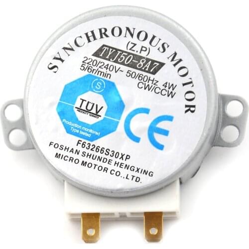 1PC 48x17mm 220-240V 4W Synchronous Motor For Air Blower TYJ50-8A7 Microwave Oven Tray Motor 50/60Hz