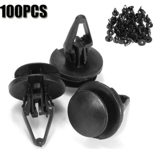 100Pcs Car Door Card Trim Panel Push-Type Clips Rear Tailgate Interior Green Auto Fastener 11589292 For Chevrolet / GMC C