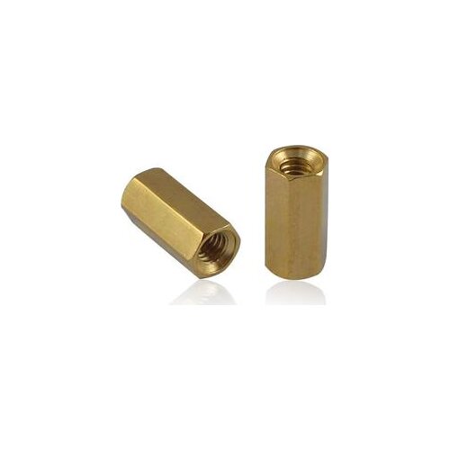 100pcs/lot M2.5*L Female through hole brass hex pillar PCB standoff threaded spacer