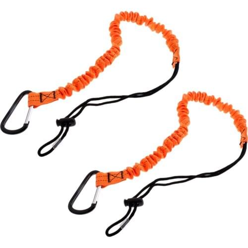 2 Pcs Adjustable Kayak Safety Rod Leash Bungee Fishing Rod Paddle Leash 43 Inch Orange Kayak Paddle Leash Kayak Accessories