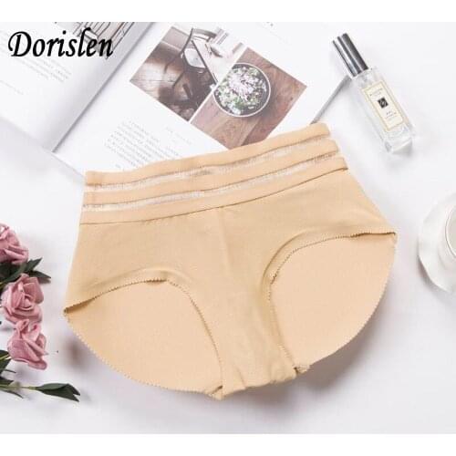 Dorislen Breathable Padded Panties Sexy Women Middle Waist Booty Butt Lift Hip Abundant Buttock 200pcs
