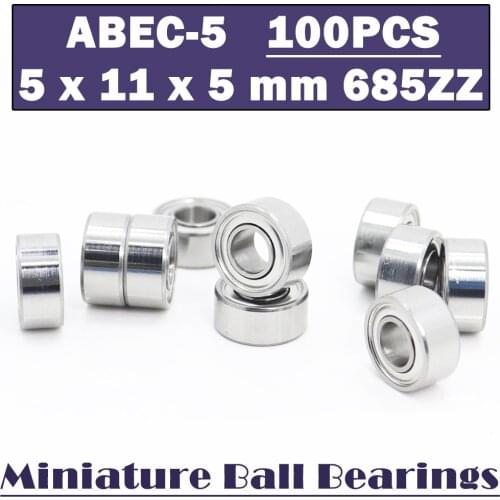 685ZZ ABEC-5 (100PCS) 5x11x5mm Miniature Ball Bearings 618/5ZZ EMQ Z3V3