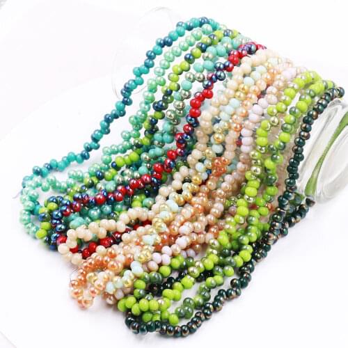 98pcs New Arrivals Smooth Round Beads With Pole Hole 6mm Glass Spacer Beads For DIY Making Jewelry Bracelets Accessories