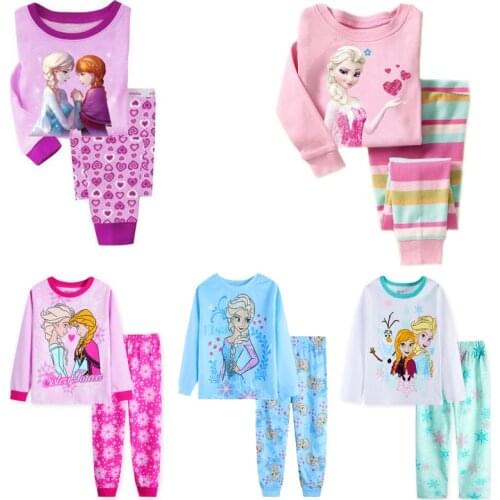 Anna Elsa kids pajamas children sleepwear baby pajamas sets boys girls pyjamas pijamas cotton nightwear clothes kids clothing