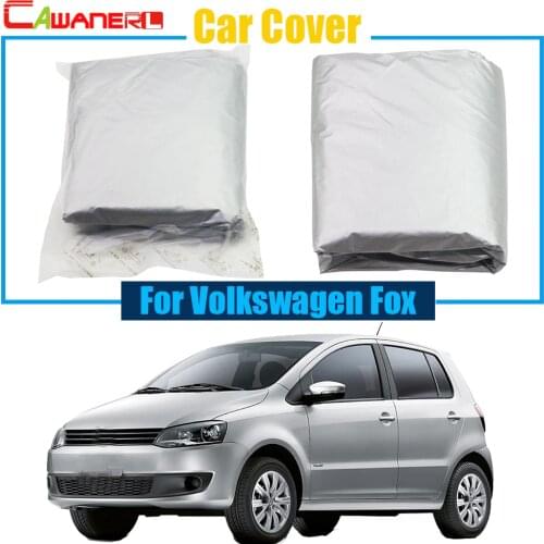 Cawanerl Outdoor Car Cover Sun Snow Rain Resistant Cover Anti UV Dust Proof For Volkswagen Fox