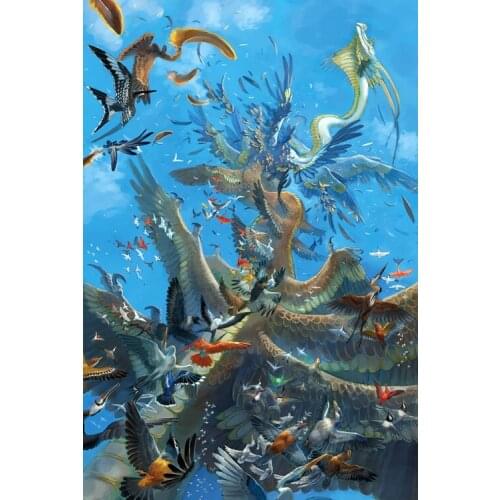 God bird The wooden puzzle 1000 pieces ersion jigsaw puzzle white card adult childrens educational toys