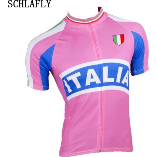 Italia cycling jersey pink blue summer short sleeve tour bike wear red jersey road jersey breathable cycling clothing schlafly