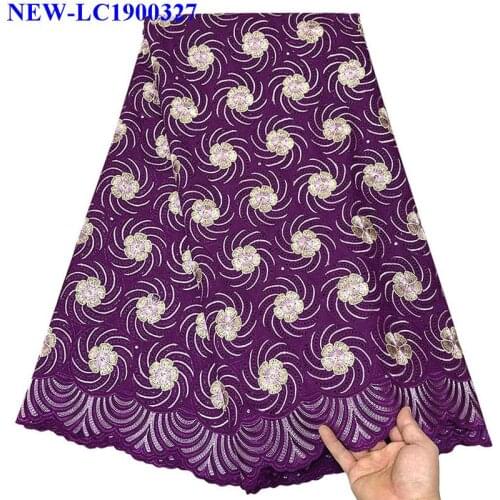 Nigerian Lace fabrics 2019 African Swiss Voile Lace High Quality Swiss Voile Lace Fabric in Switzerland For Wedding dress NJE05