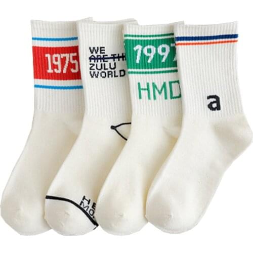 1997 Tide Socks Female Street Dance Pole Long Tube Skateboard Couple Fall Winter Personality Men and Women Middle Tube Socks