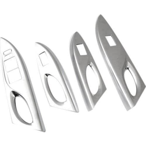 Car Window Lift Switch Panel Trim Inner Door Armrest Cover Trim for Toyota Vios/Yaris Sedan 2014-2018