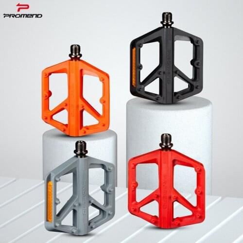 PROMEND Mountain Bicycle Pedal BMX Big Foot Nylon Fiber 16 pin Anti-Slip Ultralight Pedals Cycling 9/16Flat Pedal MTB Bike Parts