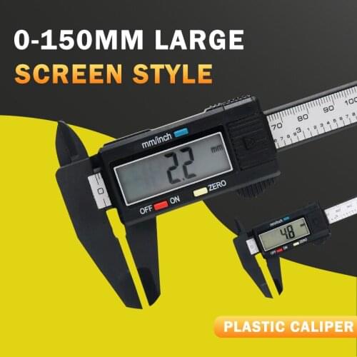 0-150mm Plastic Electronic Digital Caliper Digital Ruler Vernier Double Scale Caliper Measuring Tool 150mm 0.1mm