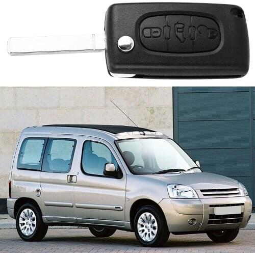 Portable Folding Flip 3 Button Remote Key Case Shell for Peugeot Citroen E14 Keyless Entry Fob Case Car Alarm Cover Housing