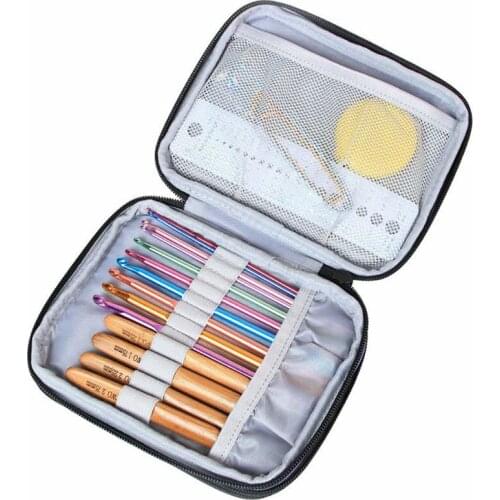 Empty Knitting Needles Storage Bag Crochet Hooks Sewing Supplies Organizer For Needle Scissors Ruler Sewing Accessory Case