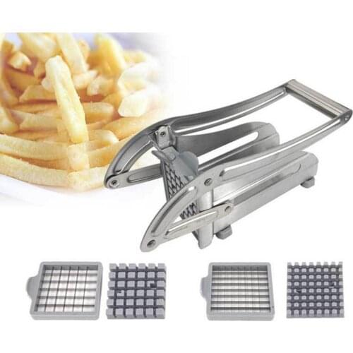 Potato Cutter Stainless Steel French Fries Chips Strip Slicer Manual Machine Making Tool 4 Blades For Kitchen Chopper Cut Fries