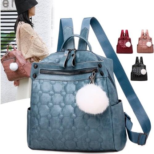 Fashion Women Backpack High Quality Youth Leather Backpacks for Teenage Girls Female School Shoulder Bag Bagpack mochila