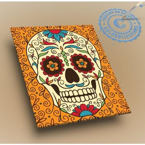 Sugar Skull Paint By Number Paint Yourself Wall Art Halloween Decor Gift For Kids Skull Bedroom Skull Poster Paint By Number