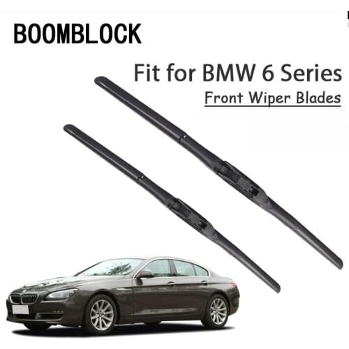 BOOMBLOCK 2PCS High Quality Front Windshield Wiper Blades For 6-series BMW F06 F12 F13 E63 E64 Accessories