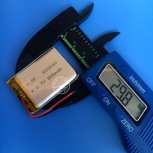 Plug-in speaker, battery pack, 3.7V lithium battery, 603040 800mAh GPS navigator, Bluetooth stereo Rechargeable Li-ion Cell
