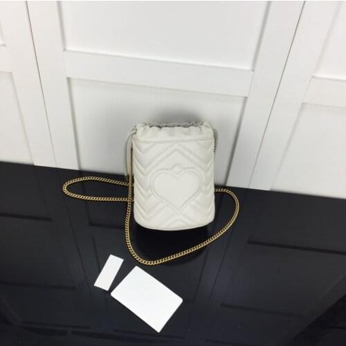214MR122106 Early Spring New arrival 2021 genuine Leather Bucket Bag Small Shoulder Crossbody Bags for women