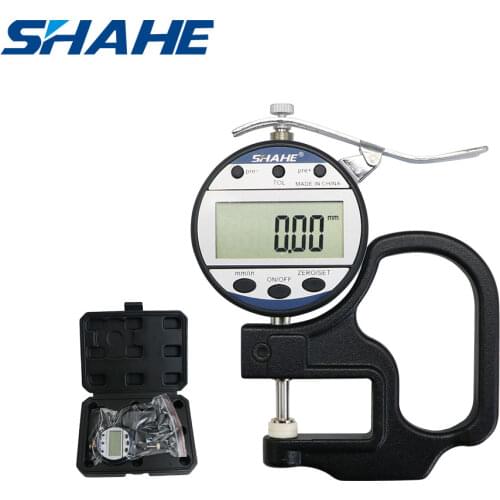Shahe digital thickness gauge 0-10 mm 0.01 mm leather thickness gauge glass thickness gauge measuring tool