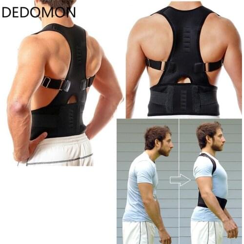 Top Adjustable Magnet Posture Corrector Back Corset Belt Straightener Brace Shoulder Corrector De Postura Braces Supports