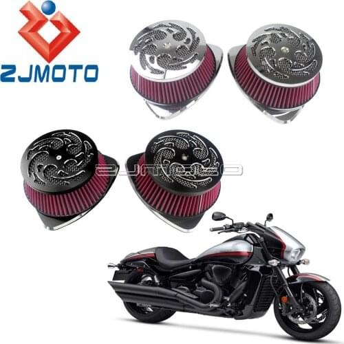Motorcycle Dual Intake Air Cleaner Big Twin Air Filter For Suzuki M109R Boulevard BOSS 1783 2006-2019 Intruder VLR1800 VZR1800