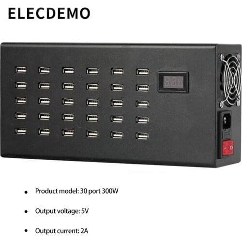 High Power 30 Ports USB Charger Multi Charger Mobile phone porous mobile game studio hanging machine tablet charger